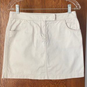 Vintage J. Crew Denim Cream Mini Skirt